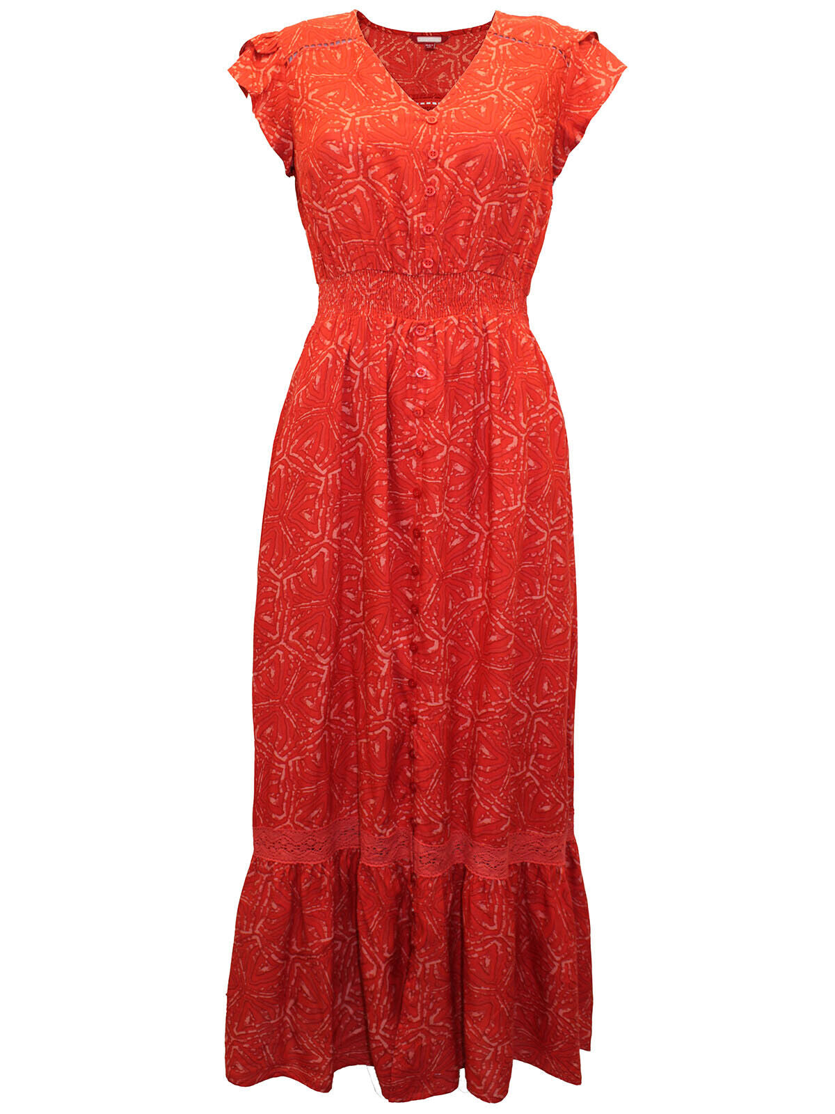 EX Joe Brown Red Printed Lace Maxi Dress 12 14 16 18 20 22 24 26 28 30 32 RRP£65