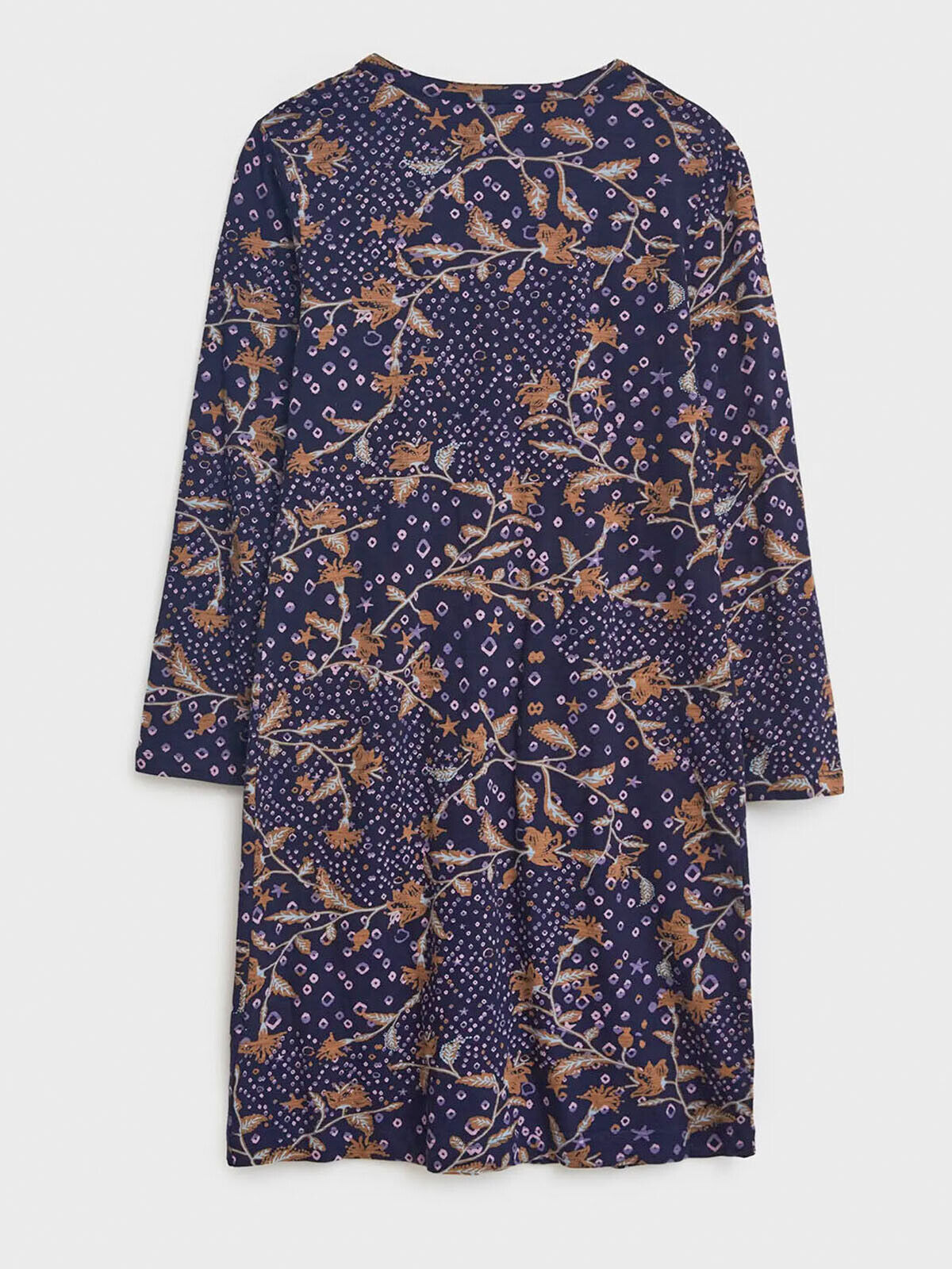 EX White Stuff Navy V Neck Bea Fairtrade Dress 10, 12, 14, 16, 18, 20, 22 RRP£59