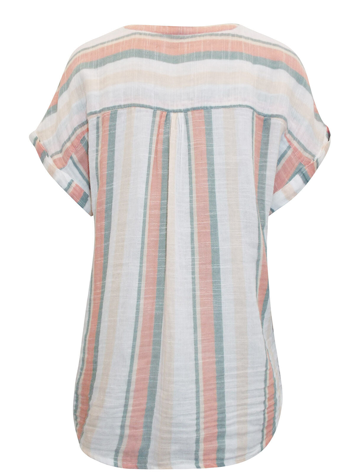 Debenhams Maine New England Rose Cotton Striped Button Through Top 16 18 20