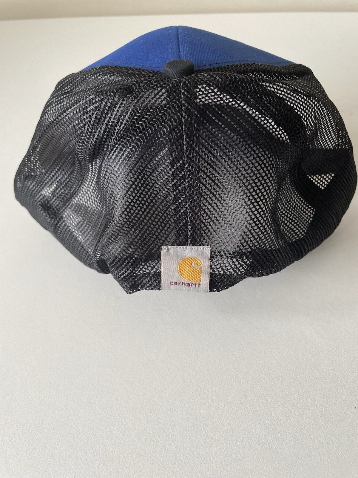 Carhartt Blue/Black Force Canvas Mesh Back Graphic Logo Workwear Cap2