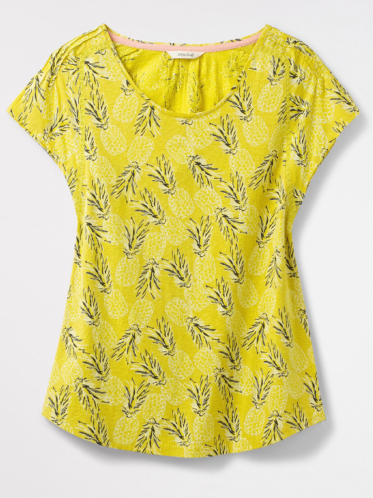 EX WHITE STUFF Yellow Raindance Jersey Tee in Sizes 10, 16, 18 RRP £37.50