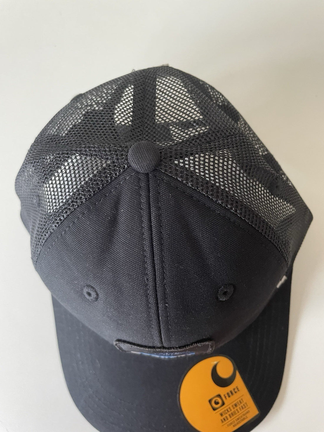 Carhartt Black Force Canvas Mesh Back Graphic Logo Workwear Cap1