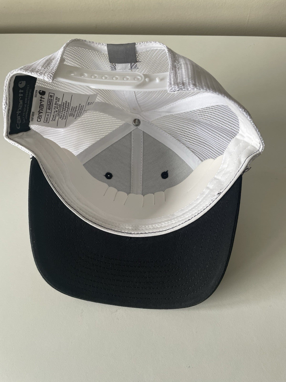 Carhartt Black/White Force Cap Canvas Mesh Back Graphic Logo Workwear Cap4