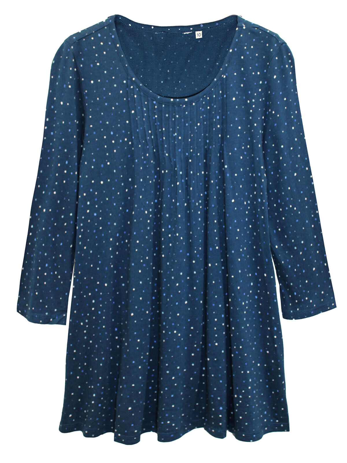 EX Seasalt Navy Teal Tranquillity Paint Speckle Spot Raincloud Top Sizes 10-24