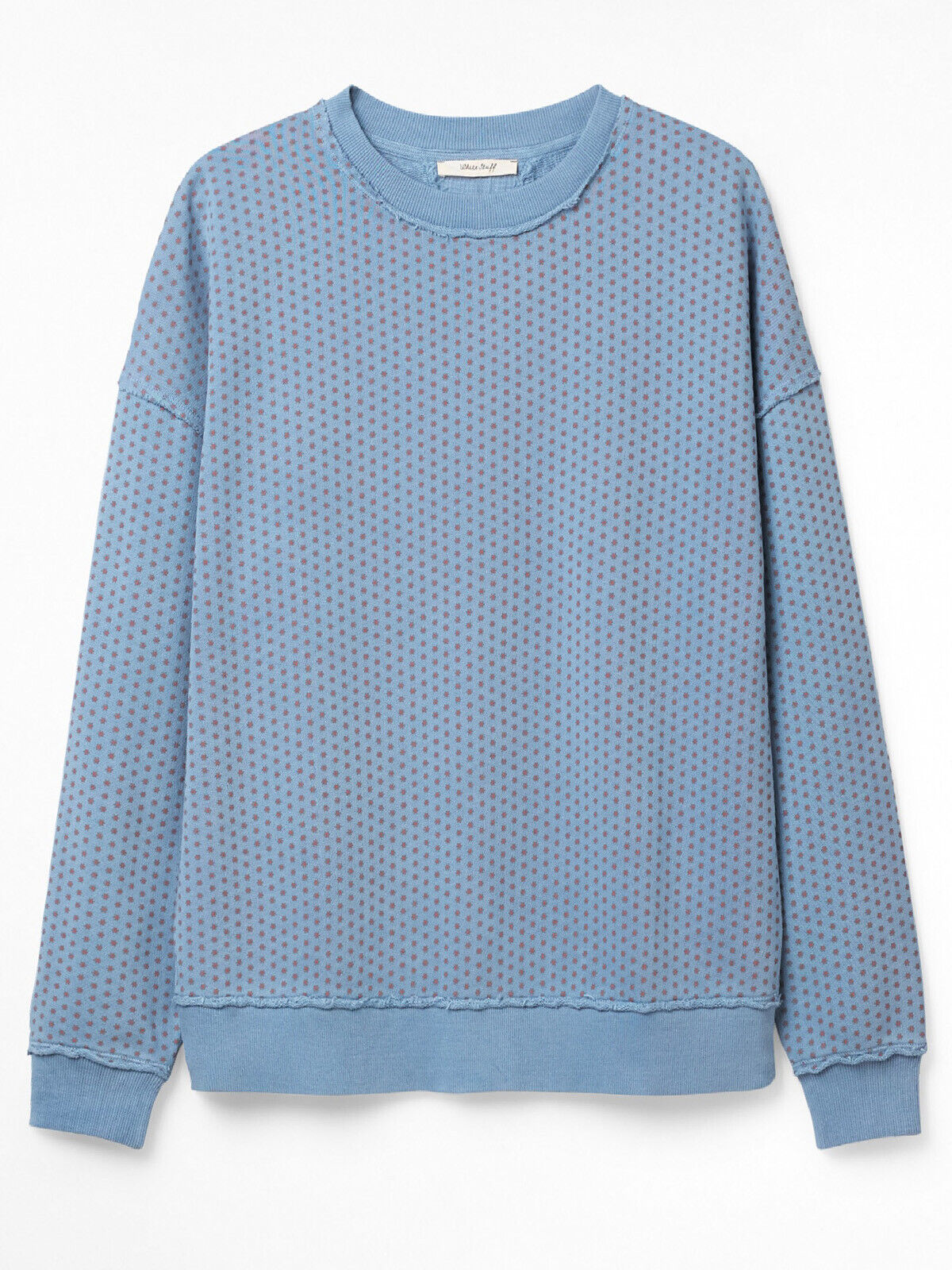 EX WHITE STUFF Mid Blue Pure Cotton Peaches & Cream Sweat Sizes 10-20 RRP £45