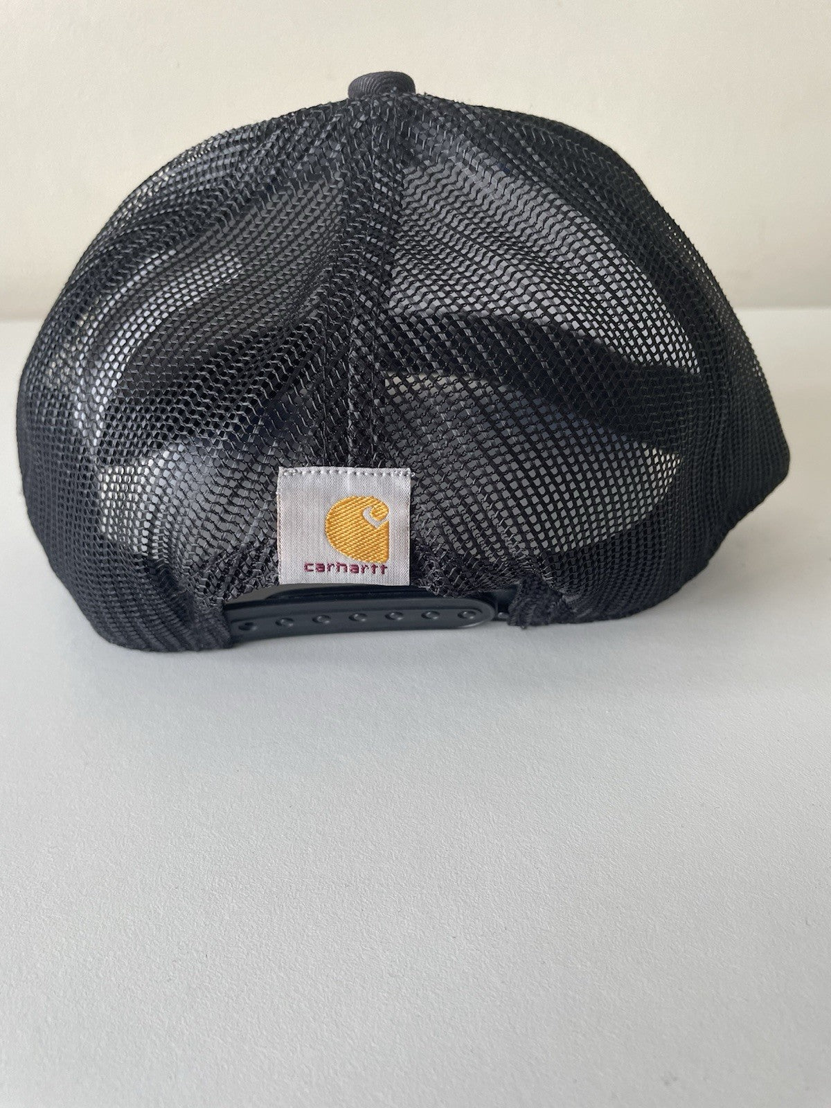 Carhartt Black Blue/Black Canvas Mesh Back Outlast Patch Snapback Cap3