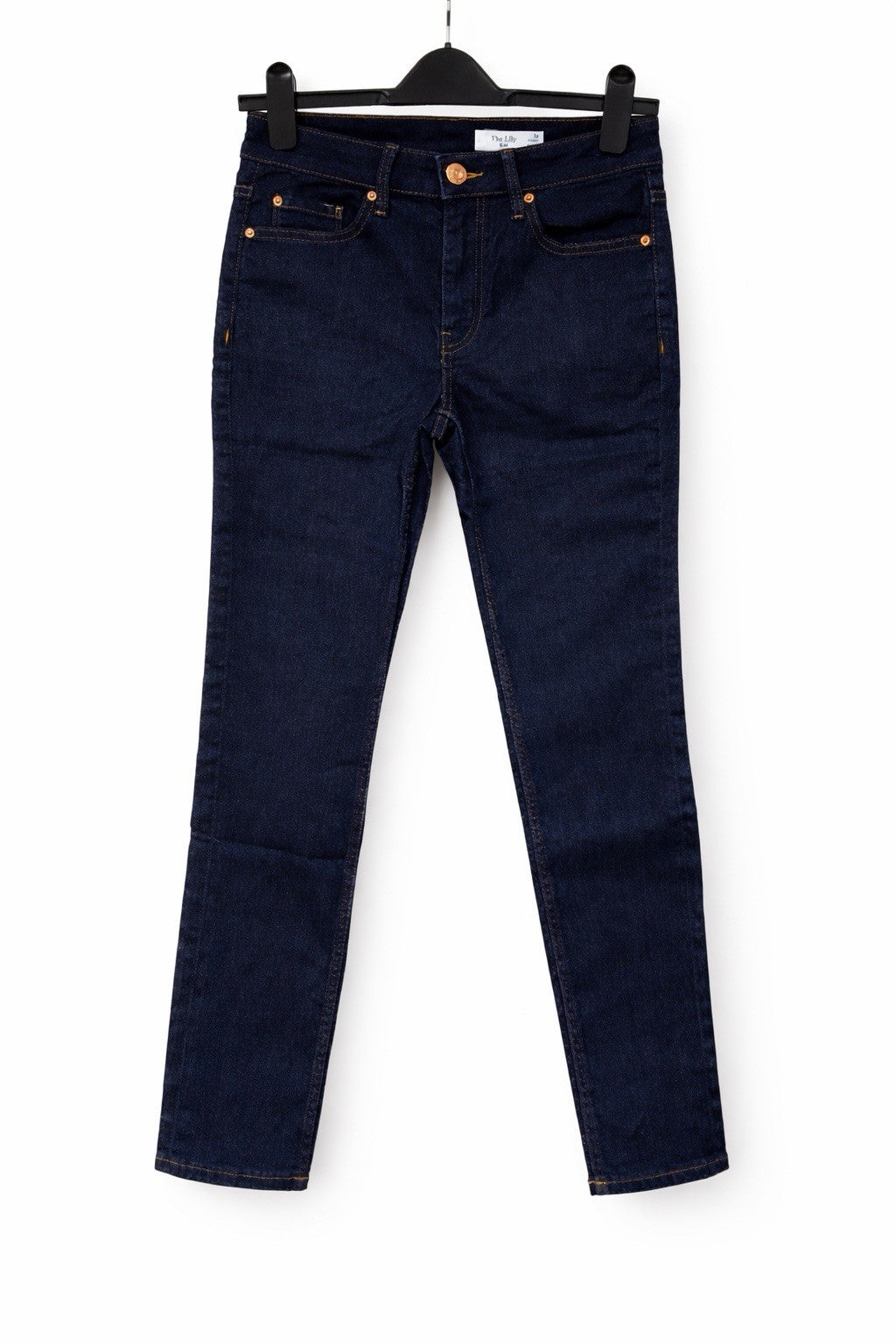 EX M*S The Lily Slim Dark Navy Denim Jeans Size 10 X Short0