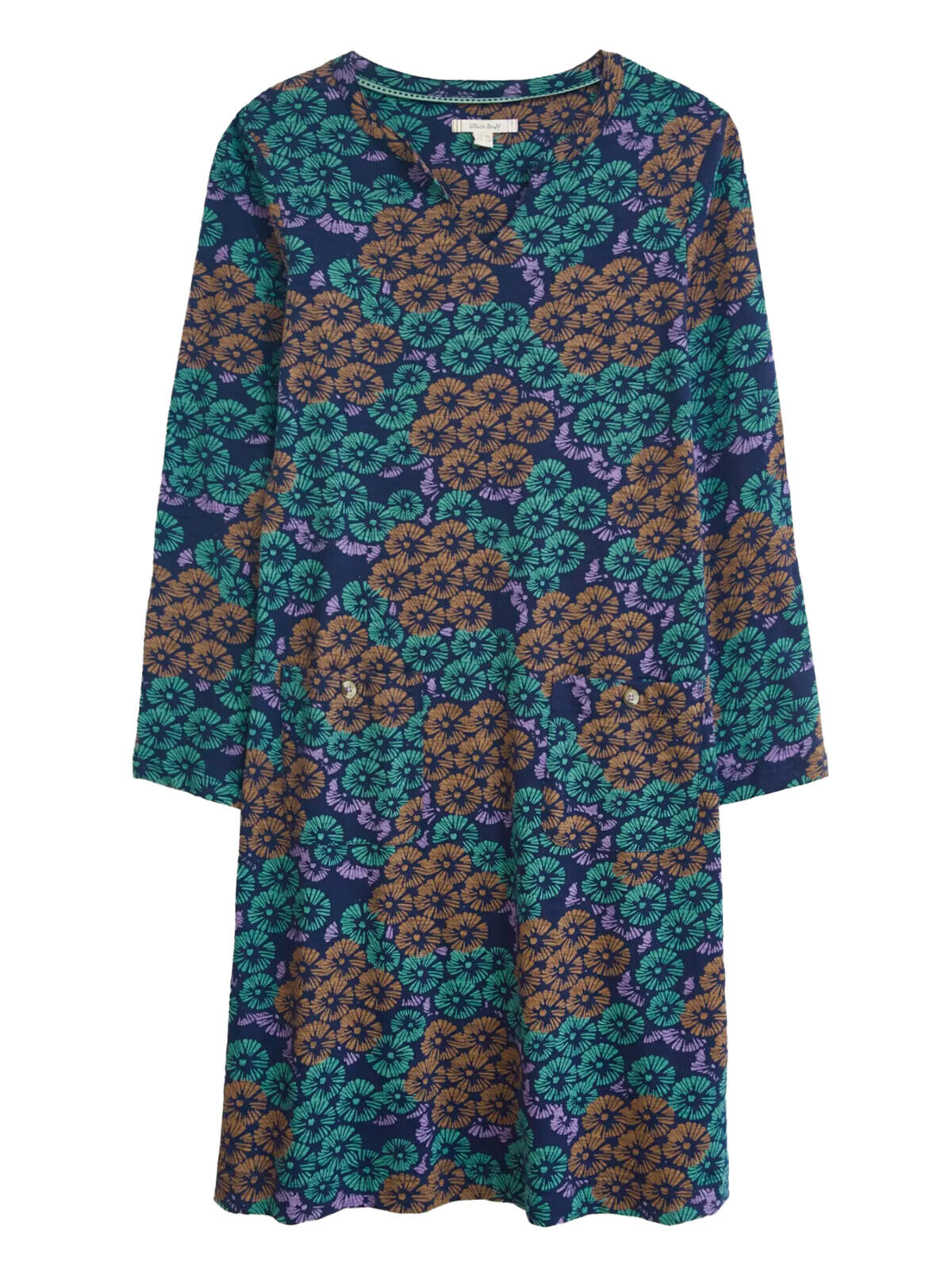 EX WHITE STUFF Navy Bea Fairtrade Dress in Sizes 10, 12, 14, 16, 18, 20 RRP £59
