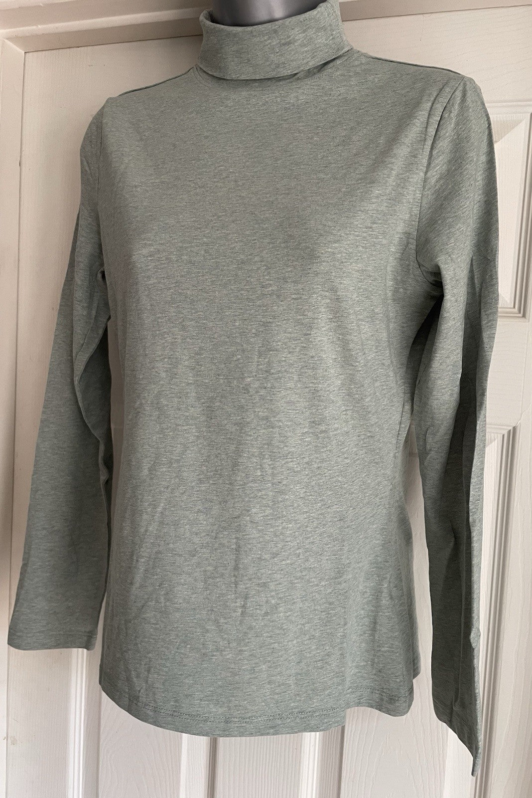 EX Seasalt Pale Green Landing Top Roll Neck Long Sleeve Size 121