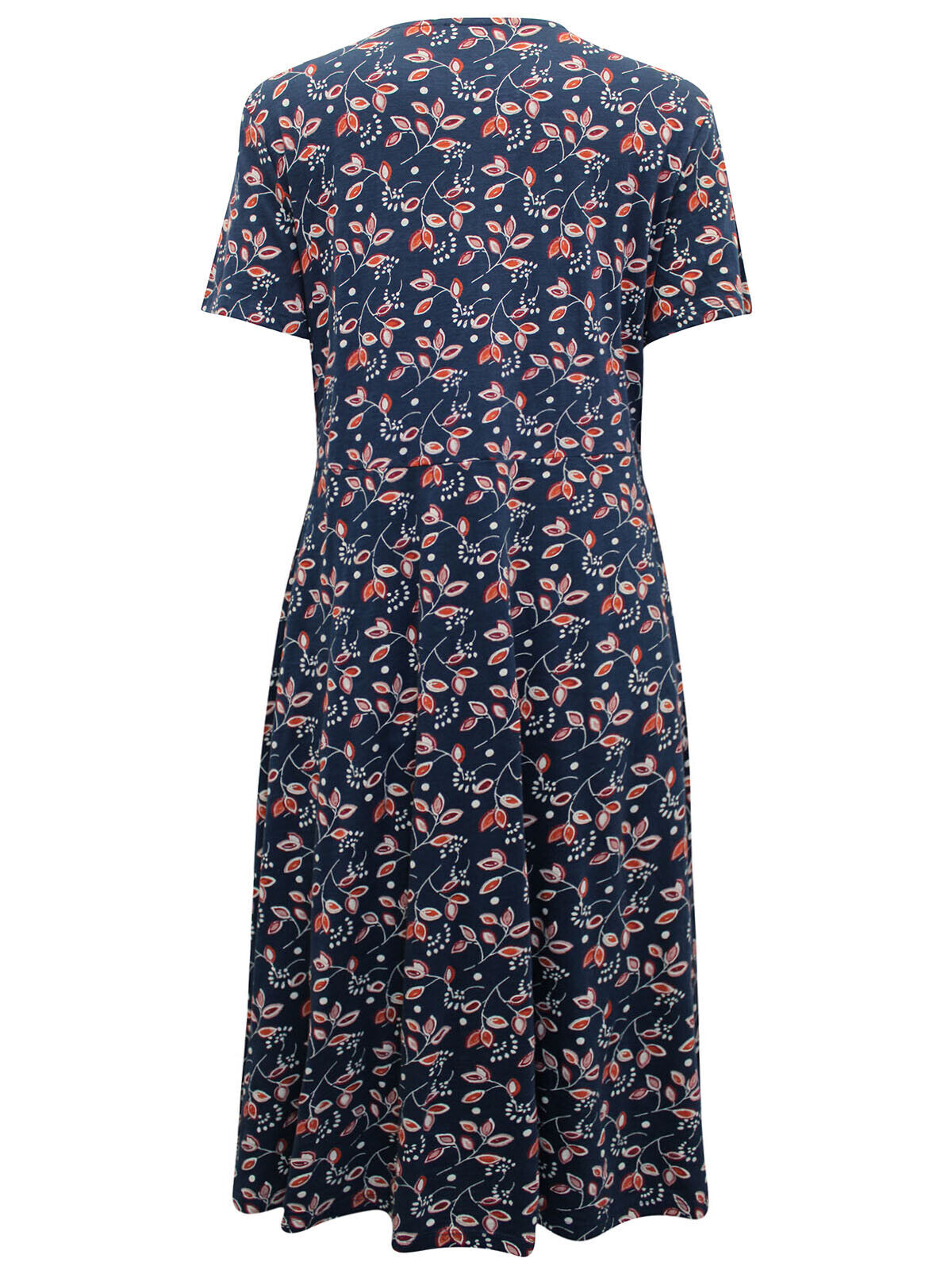 EX Seasalt Navy Floral Enor Short Sleeve Jersey Dress 8 10 12 14 16 24 26/28