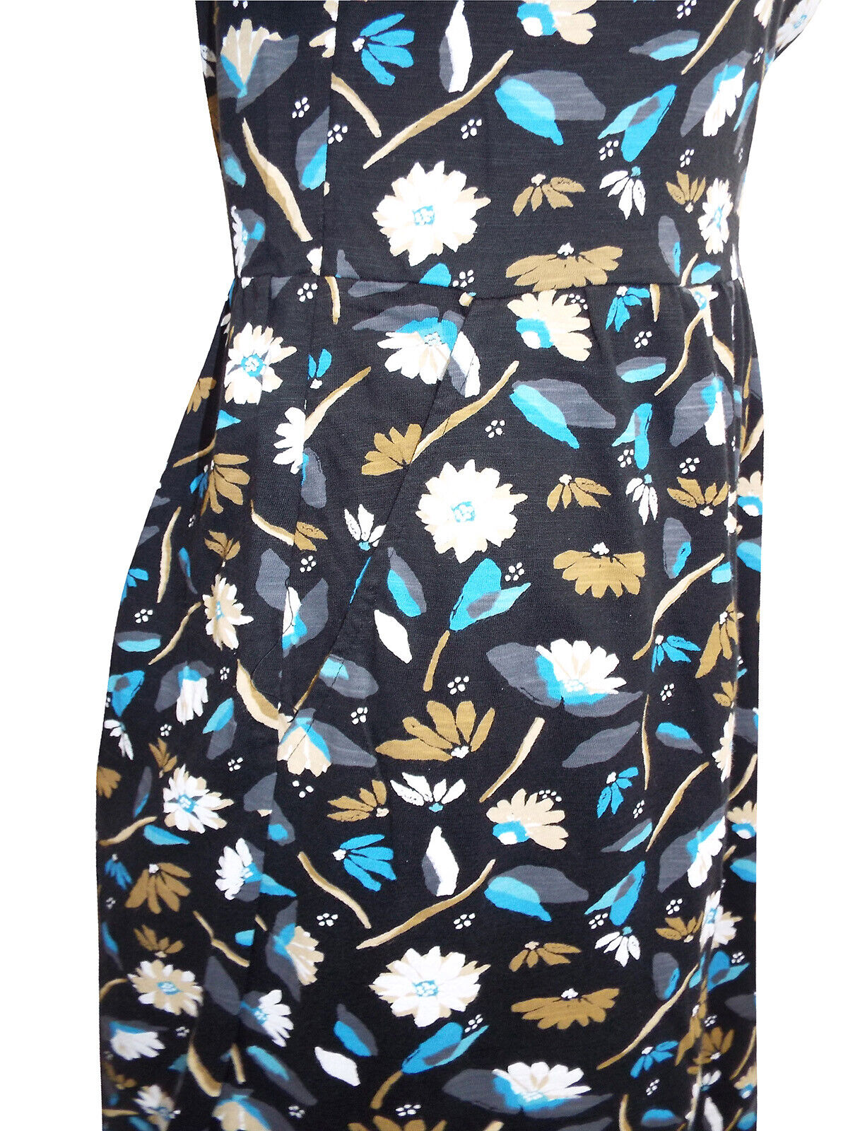 EX Seasalt Black Torn Medley Black Brush Drawing Dress Size 10 RRP £55