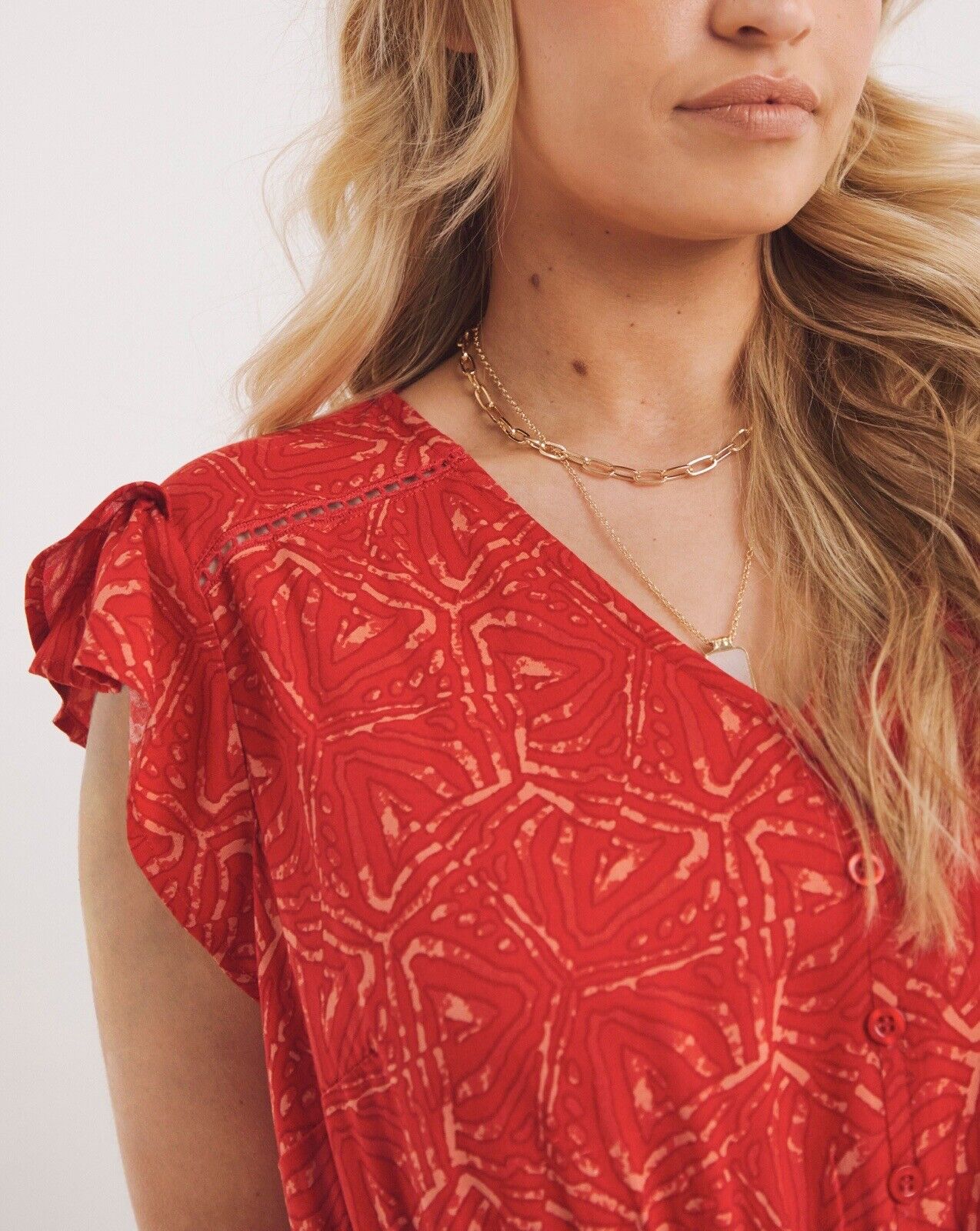 EX Joe Brown Red Printed Lace Maxi Dress 12 14 16 18 20 22 24 26 28 30 32 RRP£65