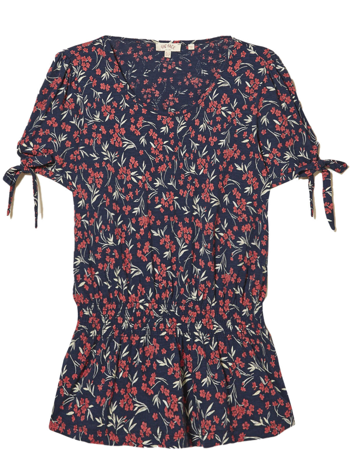 EX Fat Face Navy Alana Bay Floral Top in Sizes 8, 10, 12, 14, 16, 18 RRP £34