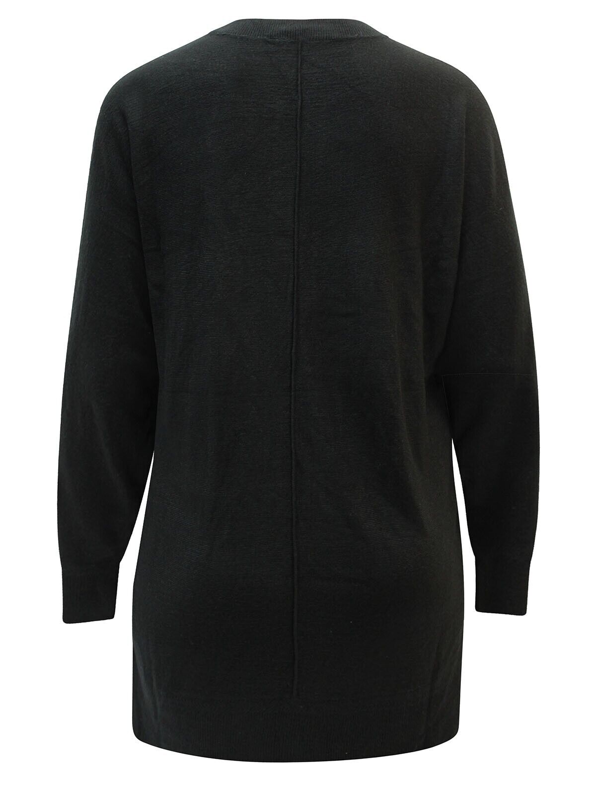 Curve Black Front Seam Detail Knitted Jumper Sizes 14/16 18/20 22/24 26/28 30/32
