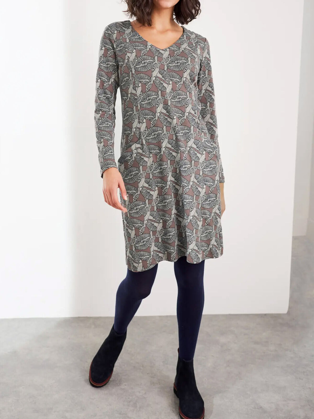 EX White Stuff Brown Multi Sail Away Dress in Sizes 8, 10, 12, 16 RRP £55