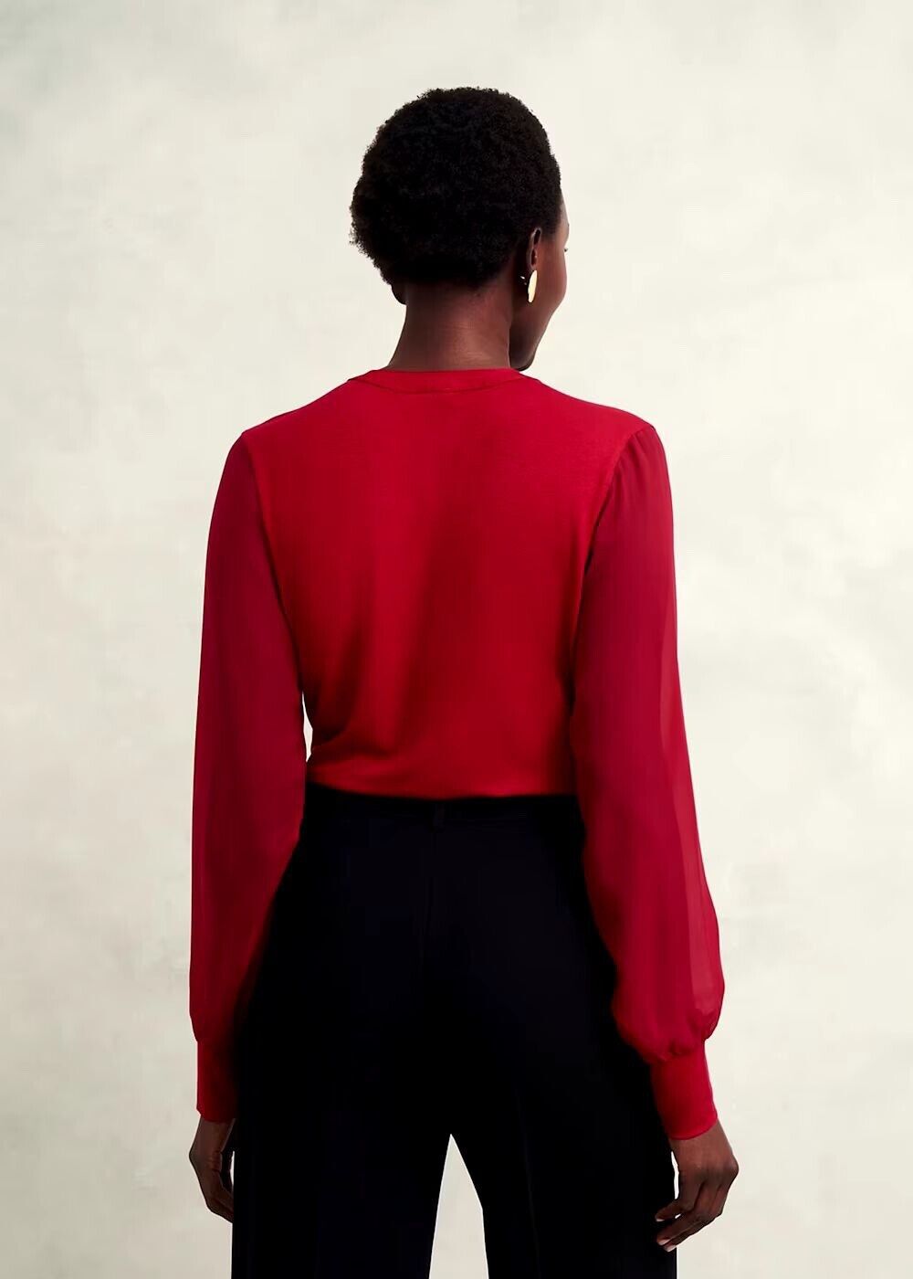 EX HOBBS London Pomegranate Red Darcey Jersey Blouse Shirt Top Sizes 6-18 RRP£59