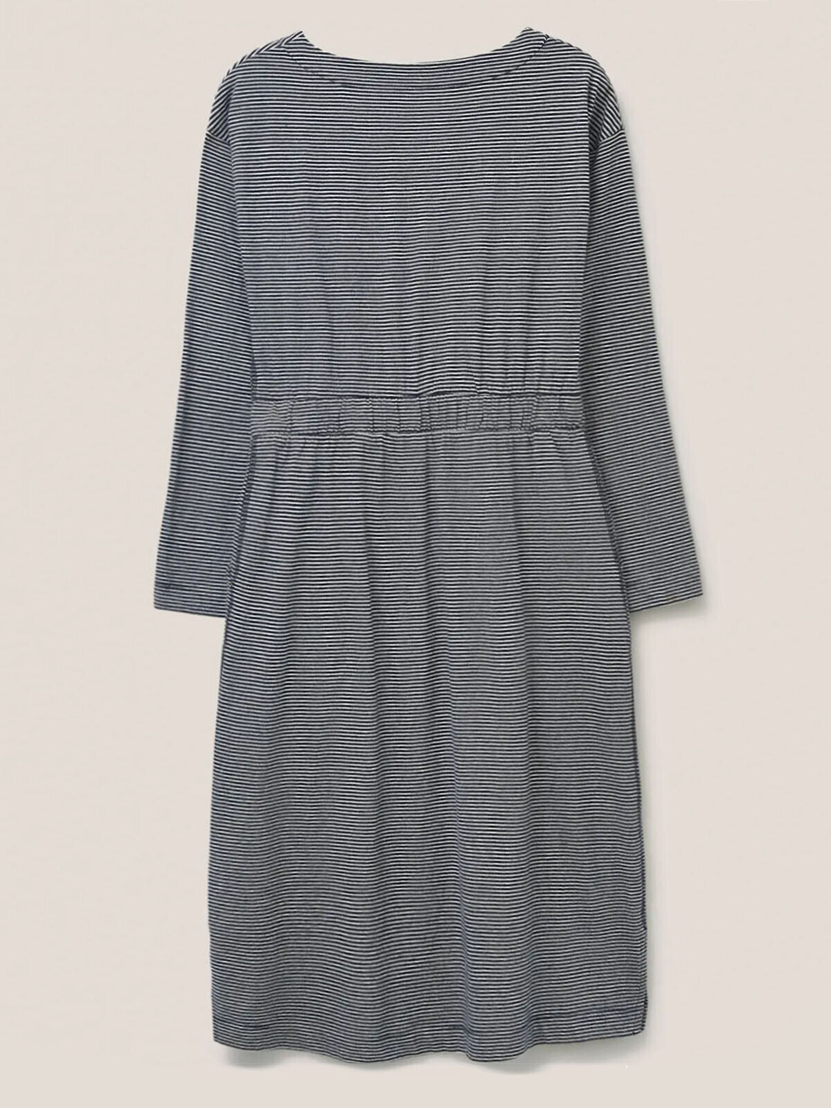 EX White Stuff Evie Midi Relaxed Fit Striped Jersey Dress Sizes 8-20 SECONDS