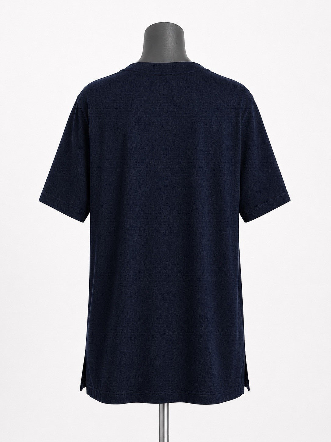 Dark Navy Cotton Modal Slouch V-Neck T-Shirt Size XL1