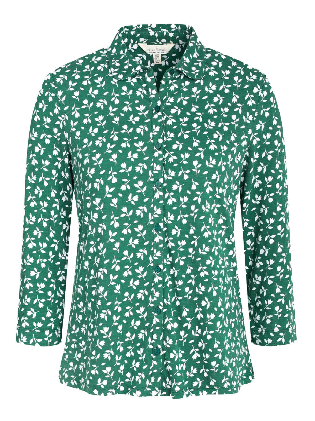 EX SEASALT Green Tulip Cuttings Dark Forage Field Pansy Top 8 10 16 18 RRP£39.95