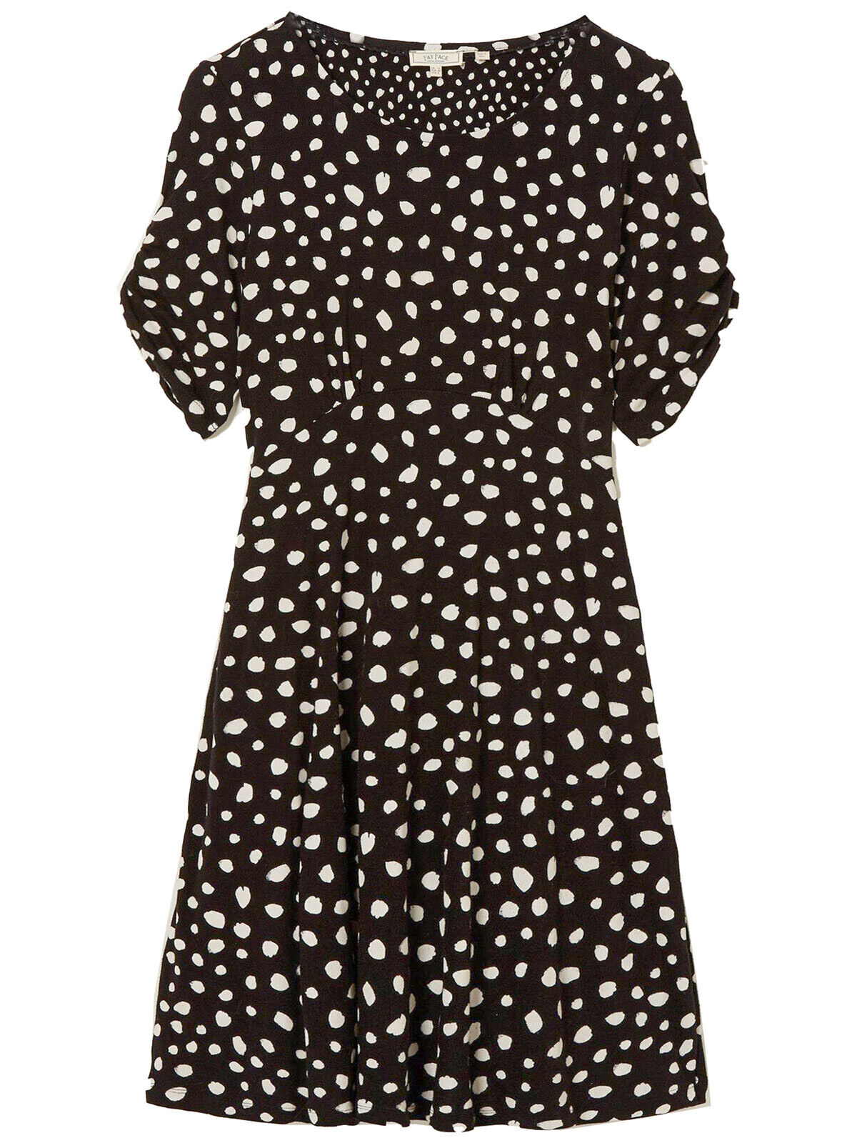 EX Fat Face Black Delilah Double Spot Dress in Sizes 8, 10, 12, 14, 16 RRP £46