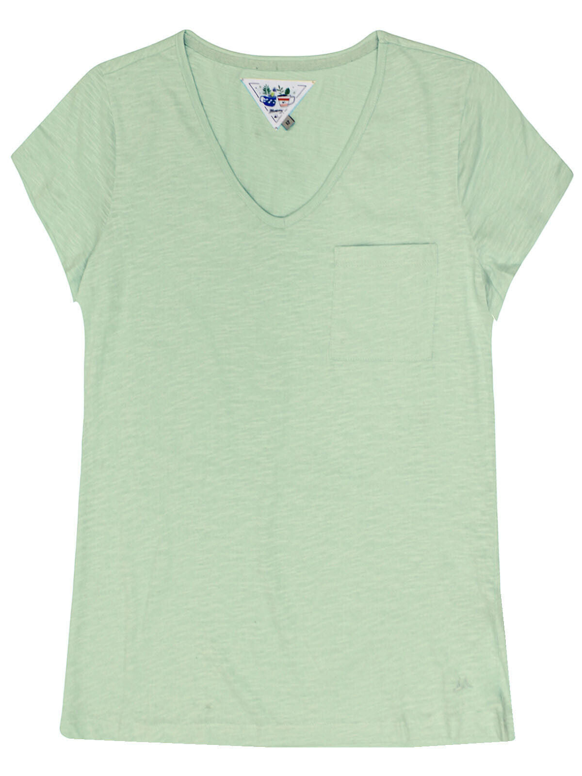 Mantaray Sage Pure Cotton Pocket T-Shirt in Sizes 10, 16, 20