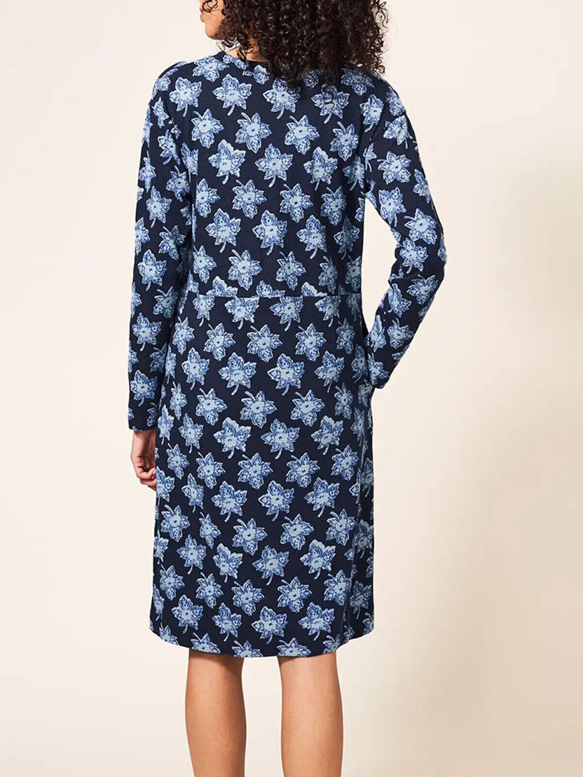 EX White Stuff Tammy Casual Long Sleeve Cotton Jersey Dress 12 14 16 18 20 22