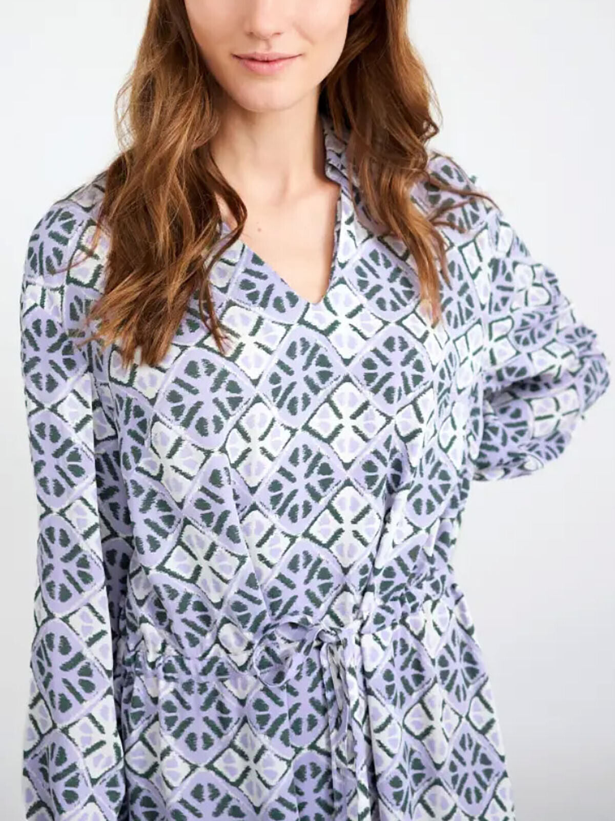 EX White Stuff Purple Multi Leo Geometric Print Midi Dress 8, 12, 14 RRP £75