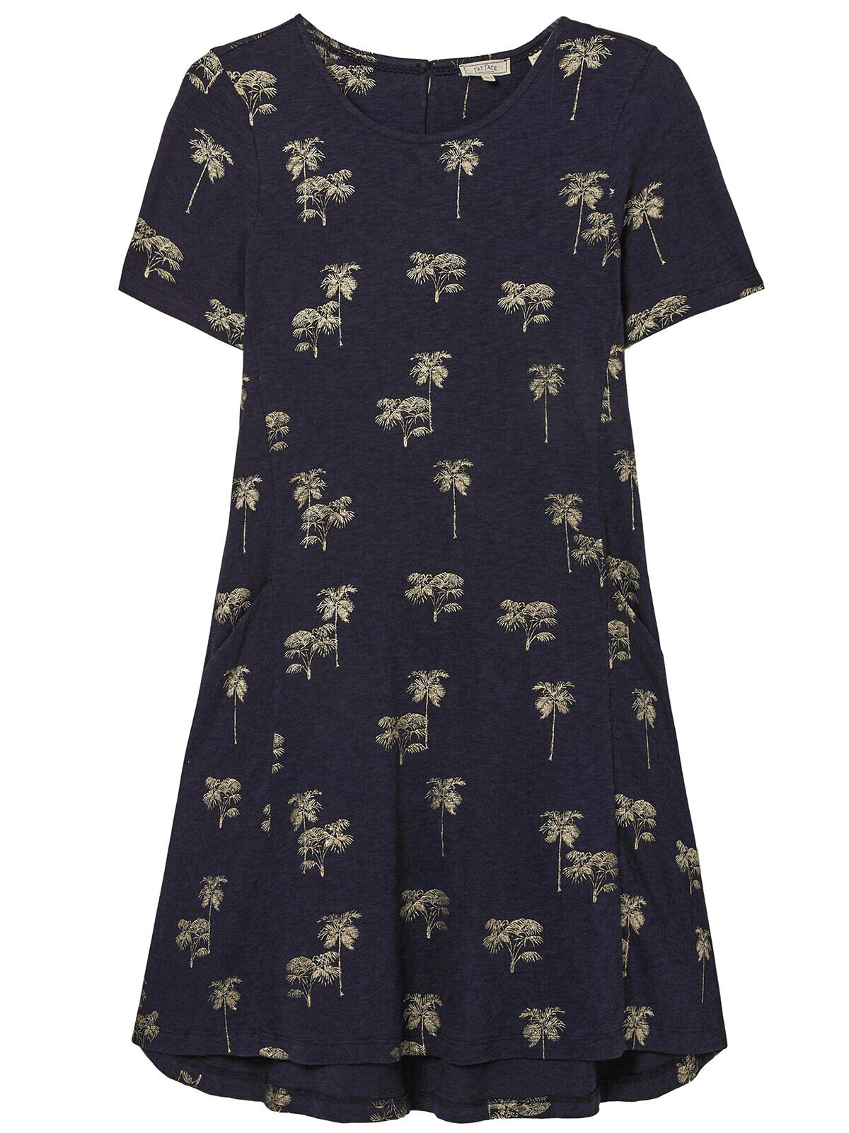 EX Fat Face Navy Simone Palm Jersey Dress Sizes 8 10 12 14 16 18 20 22 RRP £46