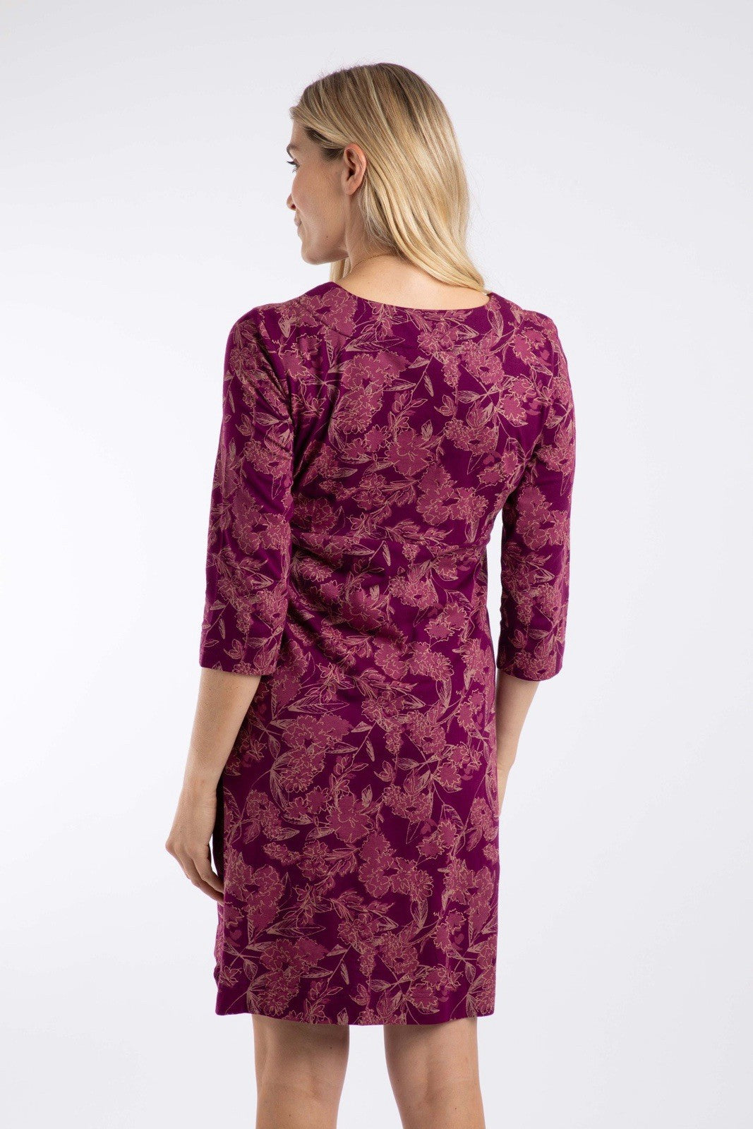 EX Weird Fish Starshine Printed Jersey Dress Plum Size 14 RRP £501