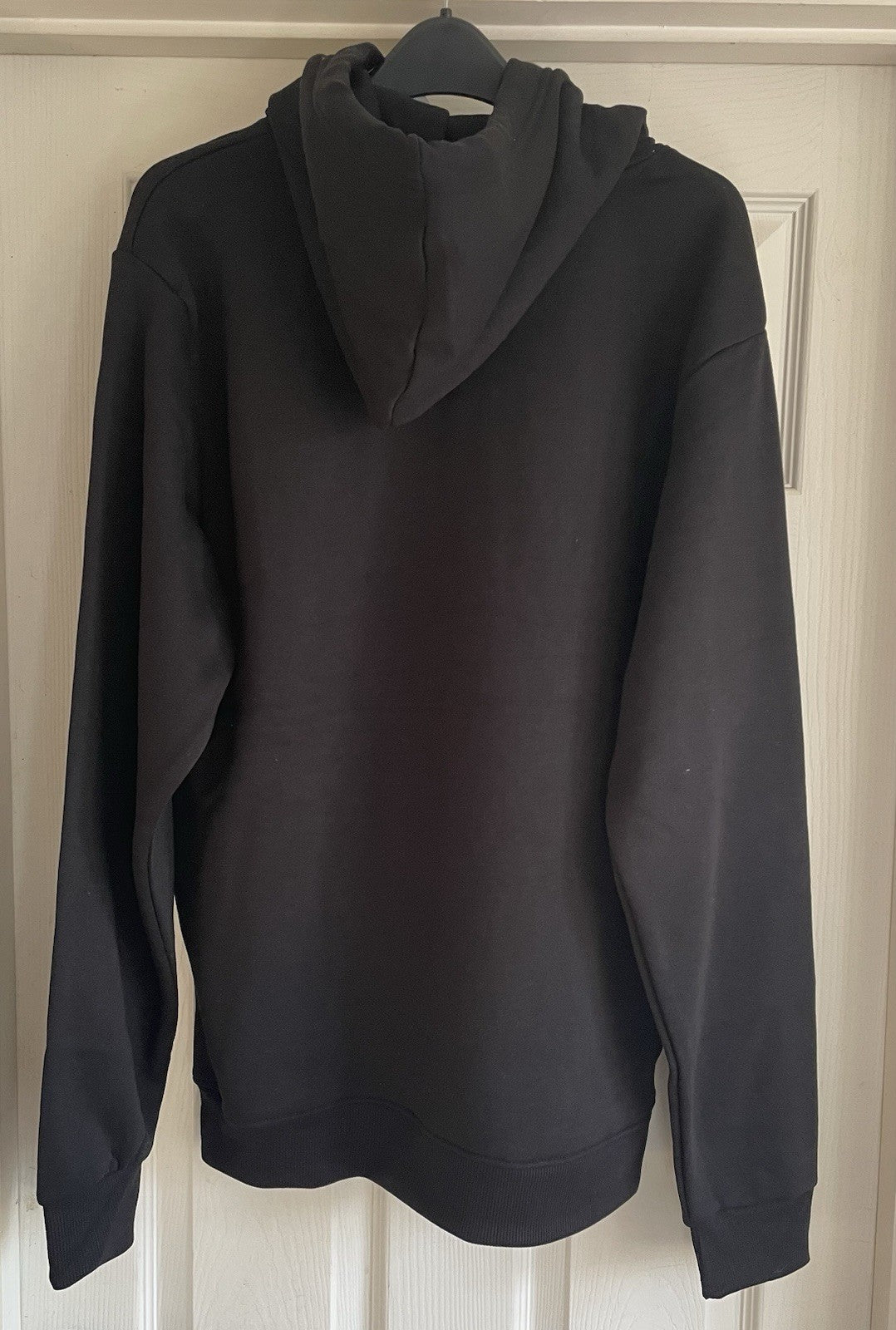 Jack & Jones Mens Black Hooded Sweatshirt Hoodie Pullover Top Size L3