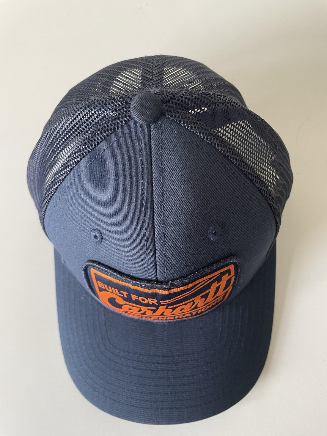 Carhartt Navy Canvas Mesh Back Outlast Patch Snapback Cap1