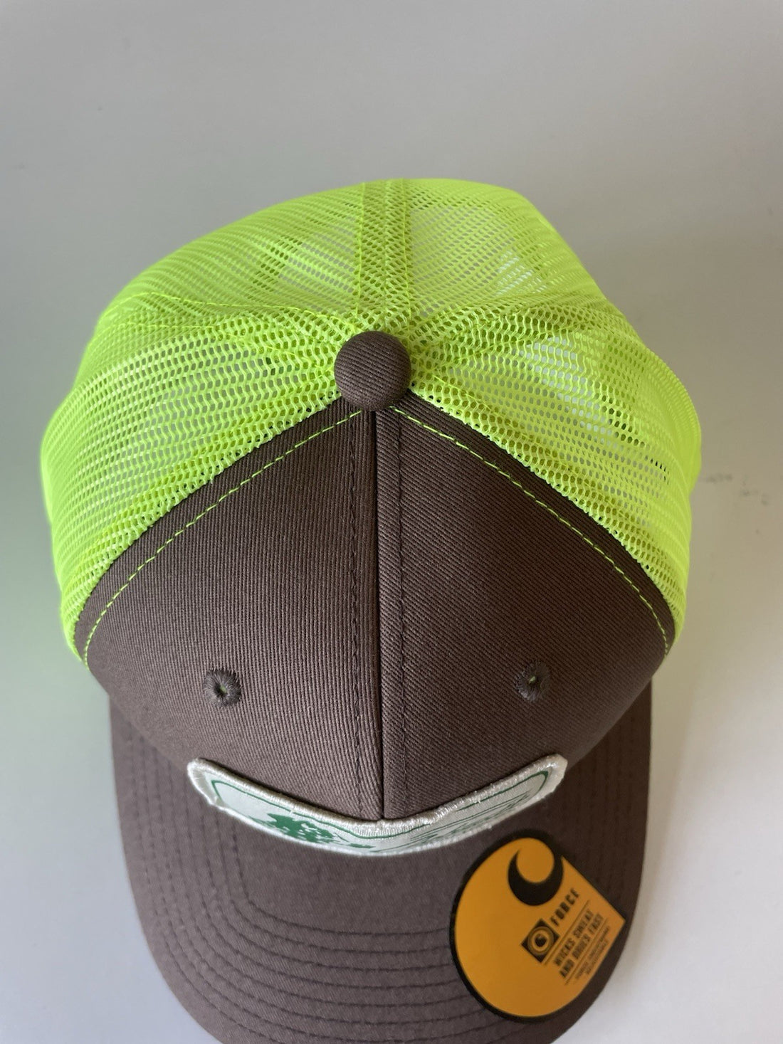 Carhartt Brown/Green Force Cap Canvas Mesh Back Graphic Dog Logo Workwear Cap1