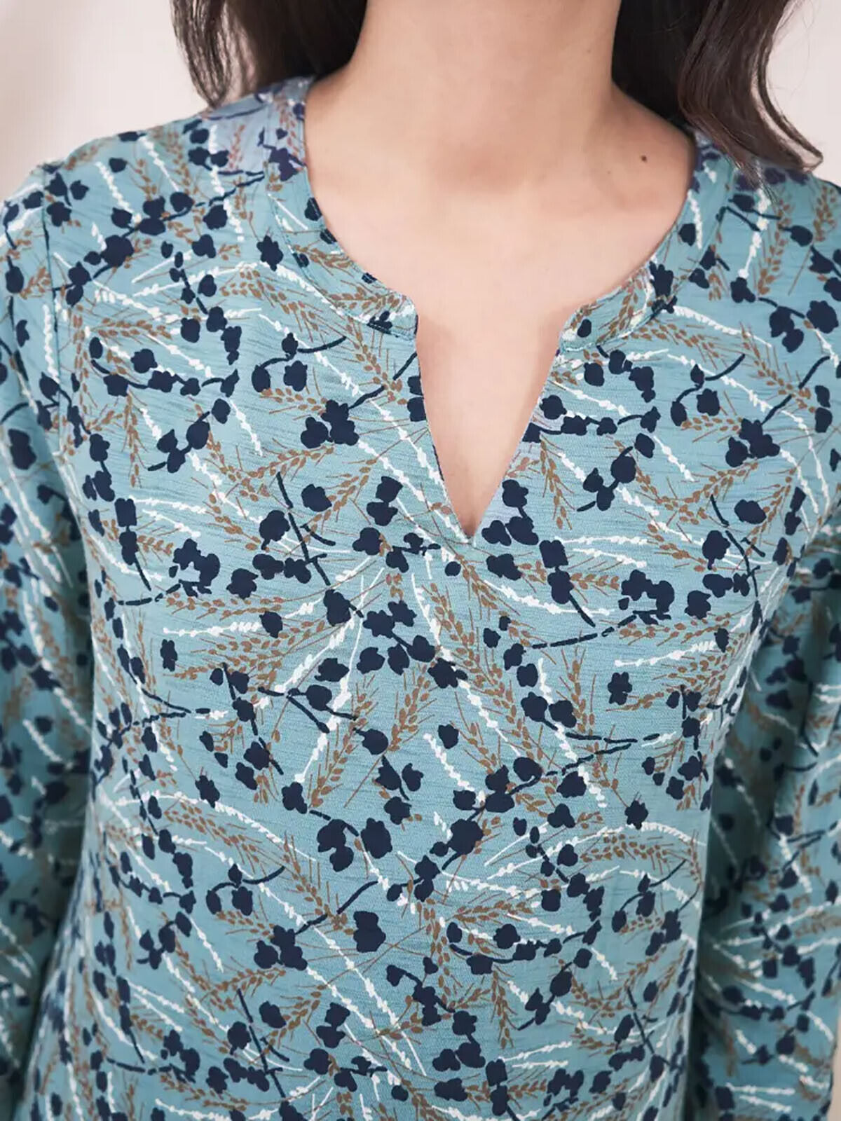 EX White Stuff Teal V Neck Bea Fairtrade Dress Sizes 10, 12, 14, 16, 22 RRP £59