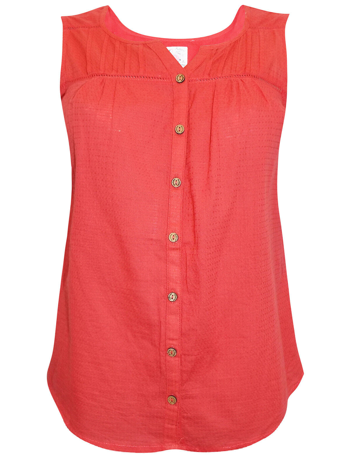EX Mantaray Red Textured Cotton Top in Sizes 12, 14, 16, 18, 20, 22