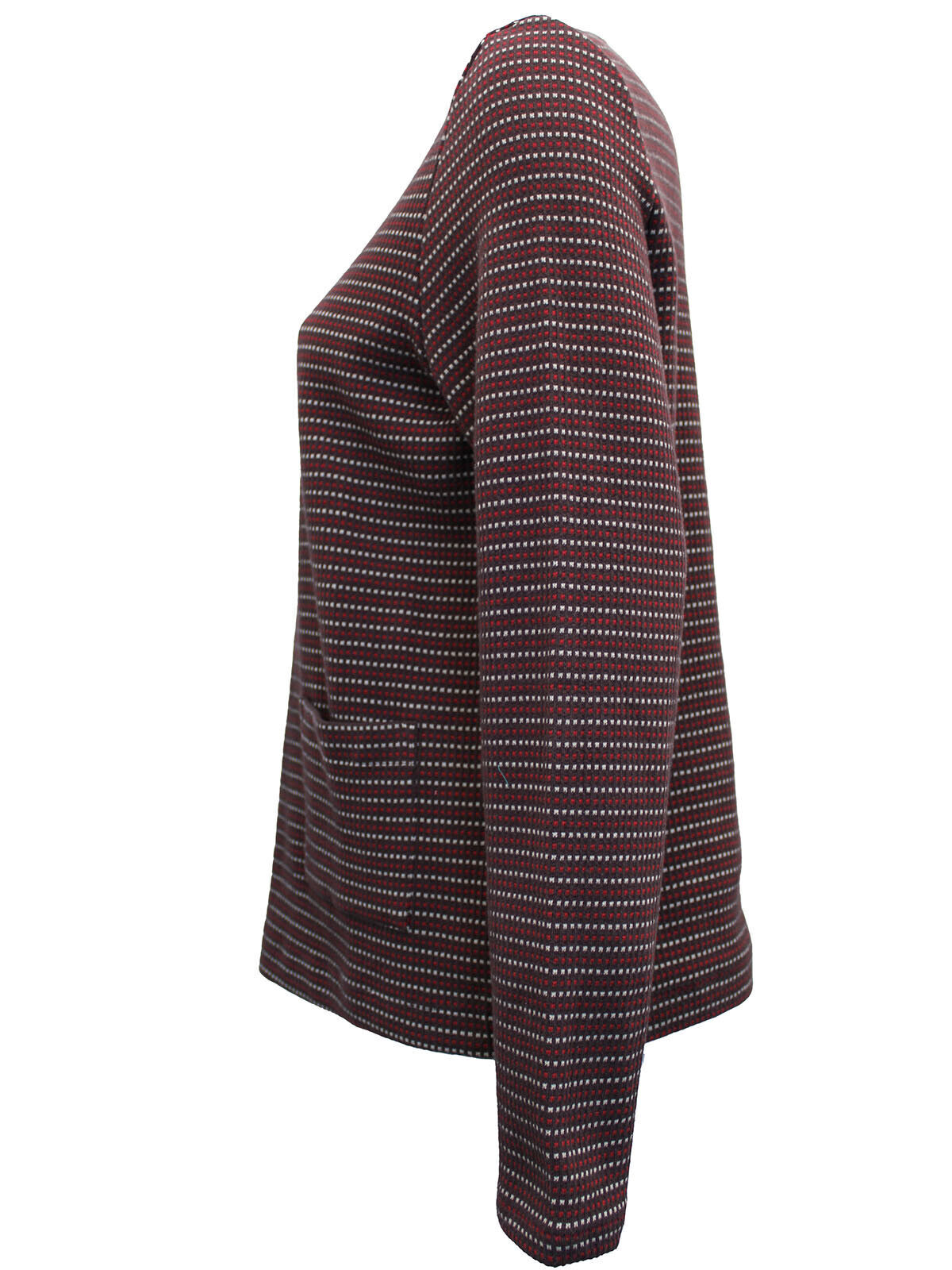 EX Seasalt Claret Stripe Cotton Woodlark Top Sizes 10, 12, 14, 16, 20, 22, 26/28