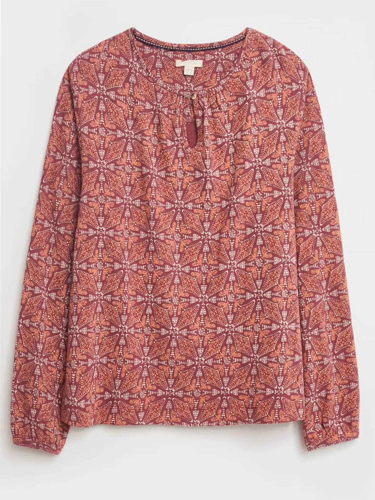 EX White Stuff Jersey Top Bea Plum Floral Sizes 10, 12, 14, 16, 20 RRP £39
