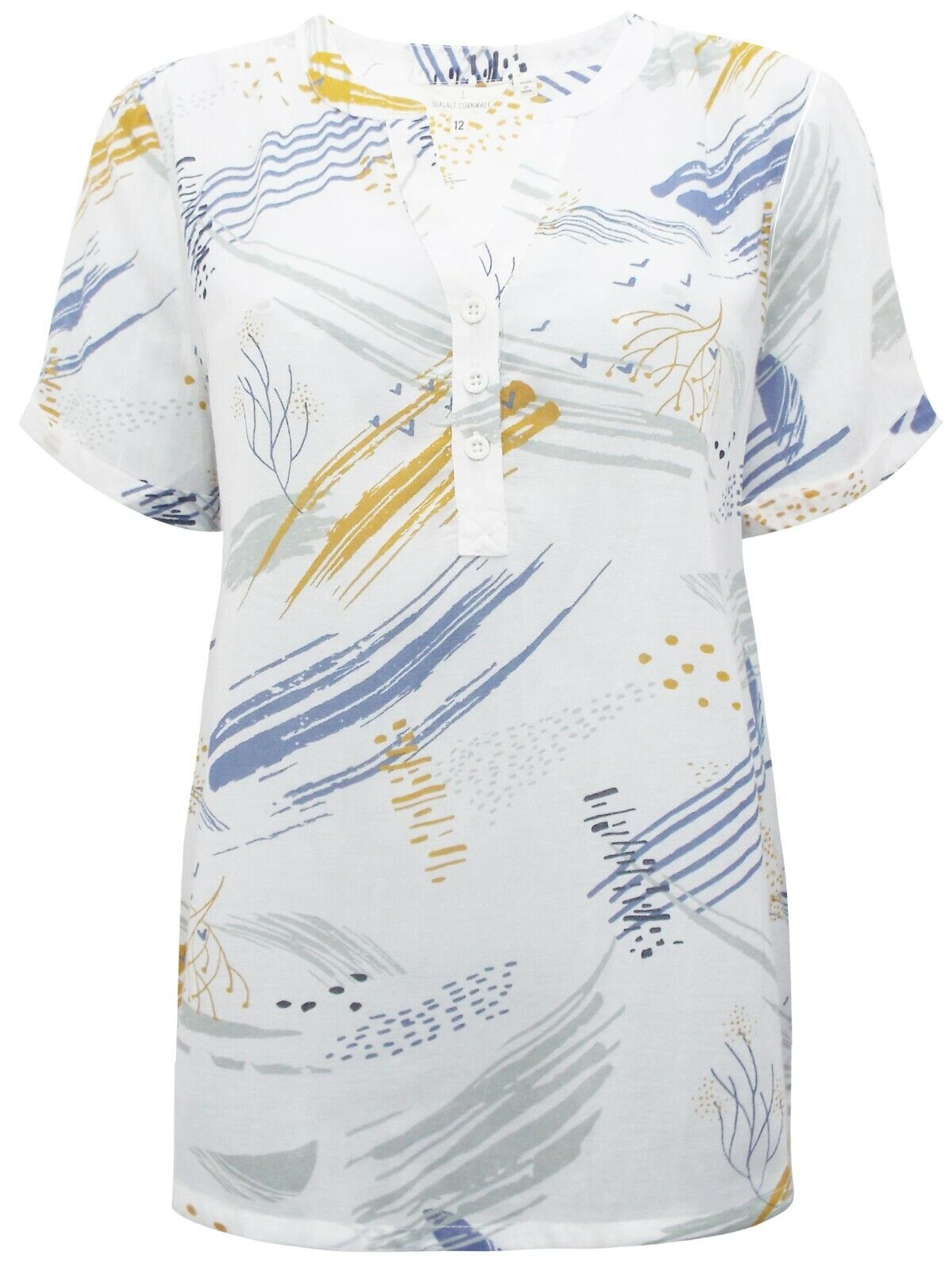 EX SEASALT White Coastal Chalk Dancing Light Top Sizes 8 or 10 RRP £43