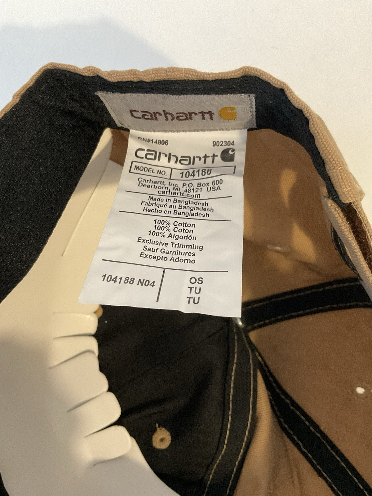 Carhartt Brown/White Cotton Cap Odessa Graphic SECONDS3