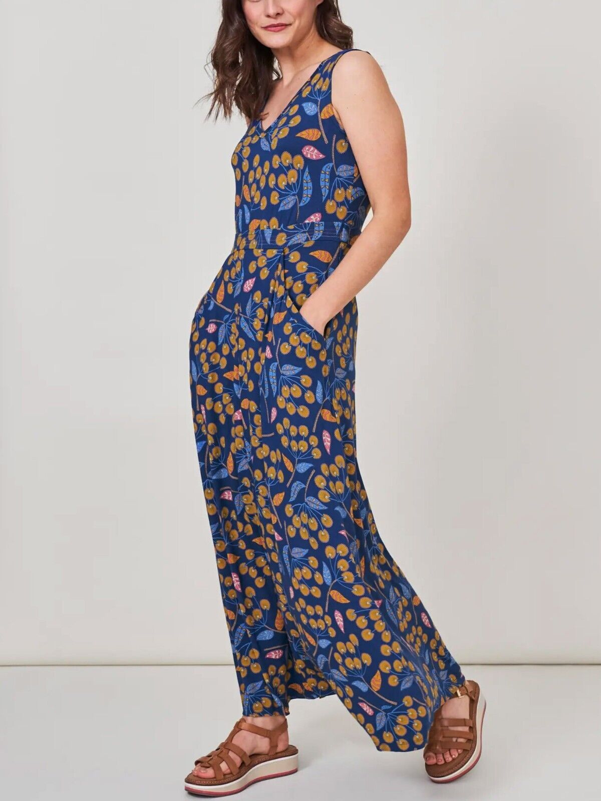 EX WHITE STUFF Blue Sophie Maxi Dress in Sizes 10, 12, 14, 16 RRP £59