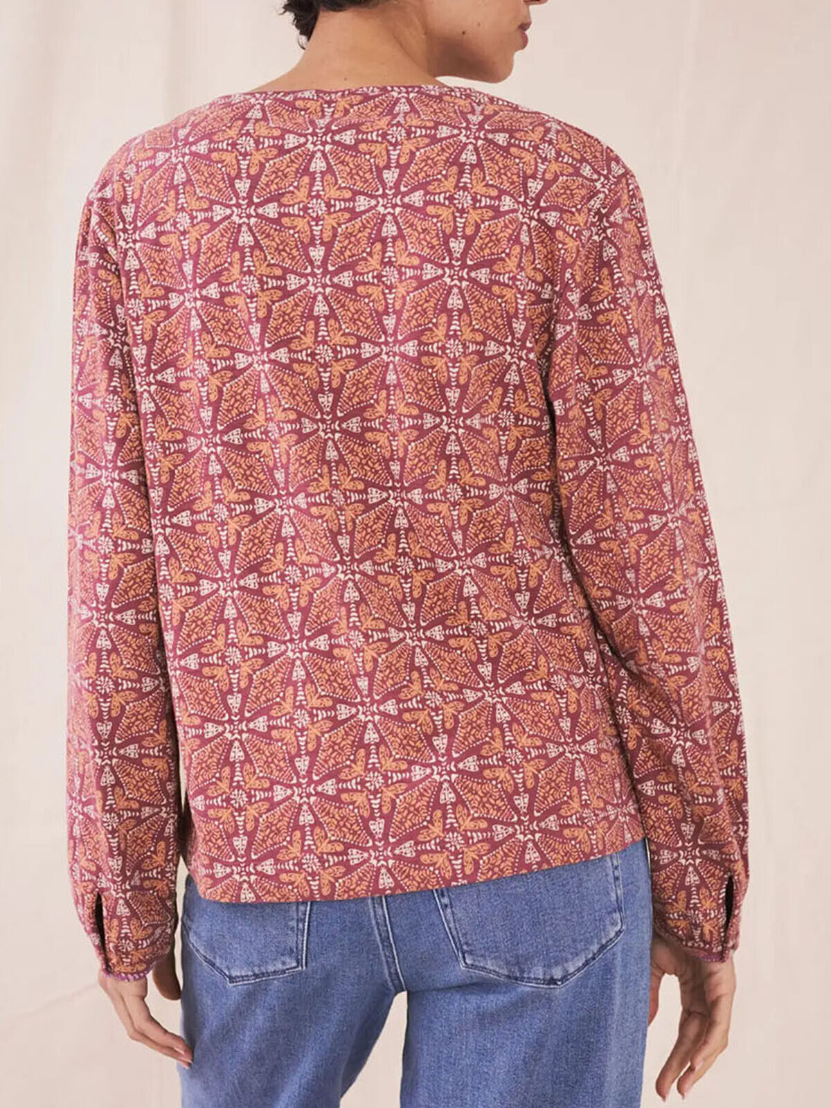 EX White Stuff Jersey Top Bea Plum Floral Sizes 10, 12, 14, 16, 20 RRP £39