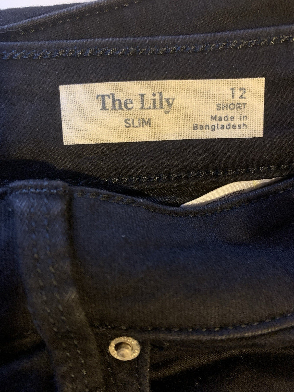M&S The Lily Slim Black Jeans Size 12 Short4