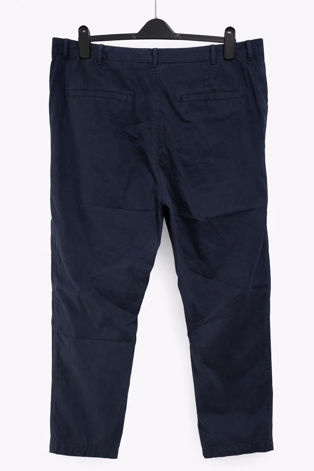 EX M*S Navy Pure Cotton Tapered Ankle Grazer Chinos Size 20R1