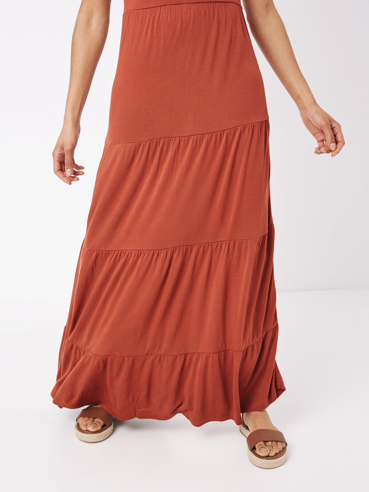 Fat Face Mid Orange Tie Neck Suki Maxi Dress in Sizes 8 10 12 14 16 18 RRP £56