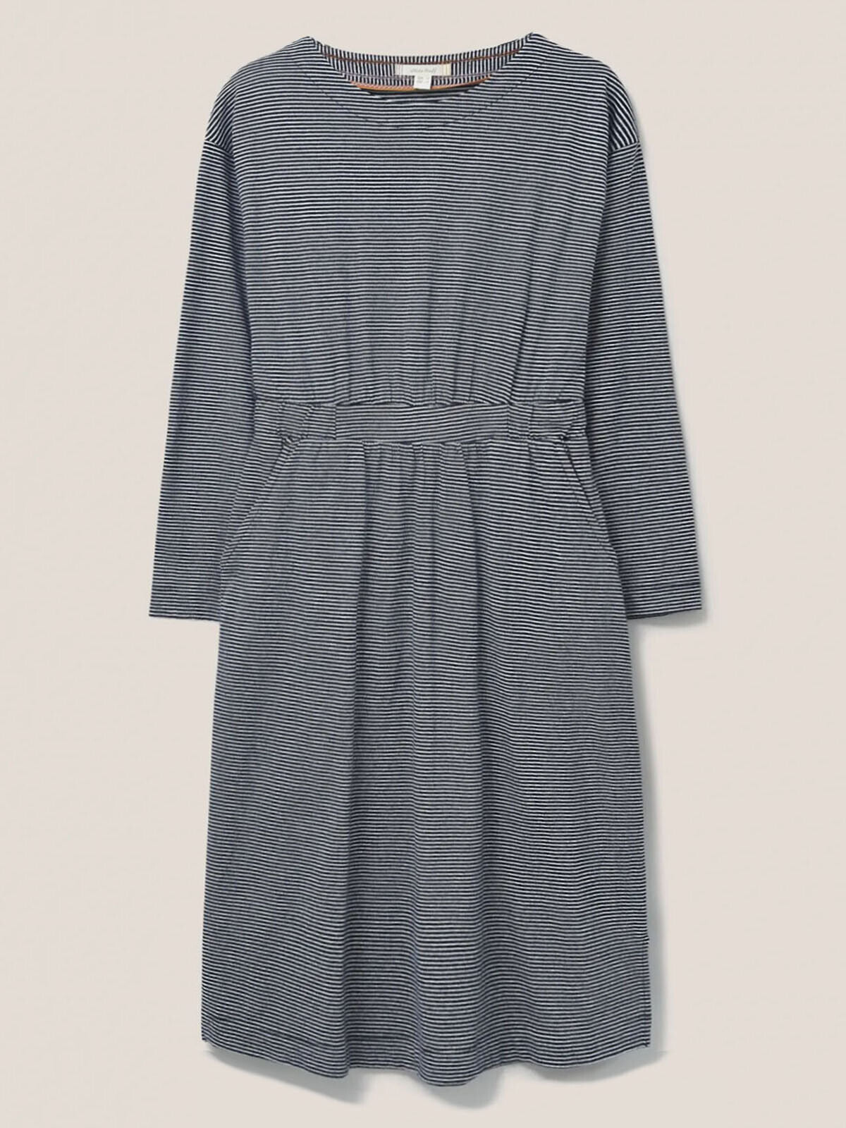 EX White Stuff Evie Midi Relaxed Fit Striped Jersey Dress Sizes 8-20 SECONDS