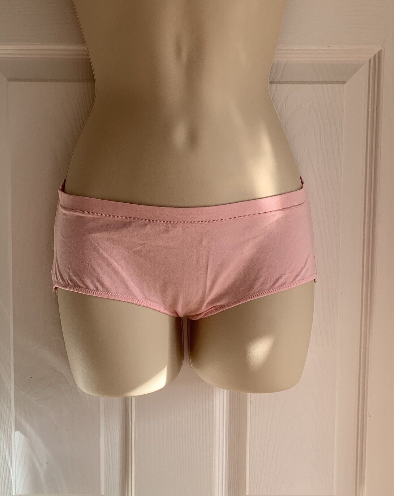 EX M*S Cool Pink Cotton Rich Vintage Lace Trim Low Rise Shorts in Sizes 8-22