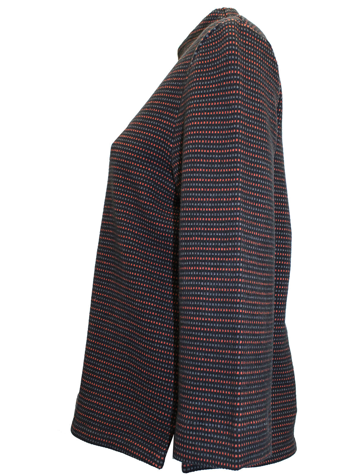 EX Seasalt Multi Stylistic Jacquard Sweatshirt Top Drop Stone Onyx 14-28 RRP £55