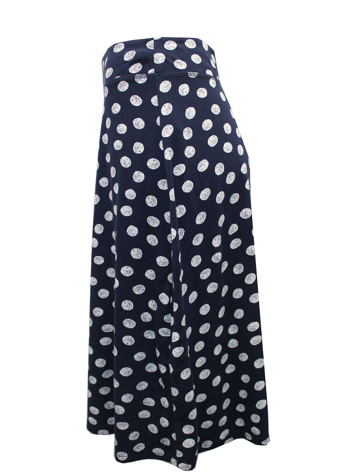 EX Seasalt Navy Jessica Grace A-line Polka-dot Jersey Skirt 10 12 16 20 24 26/28
