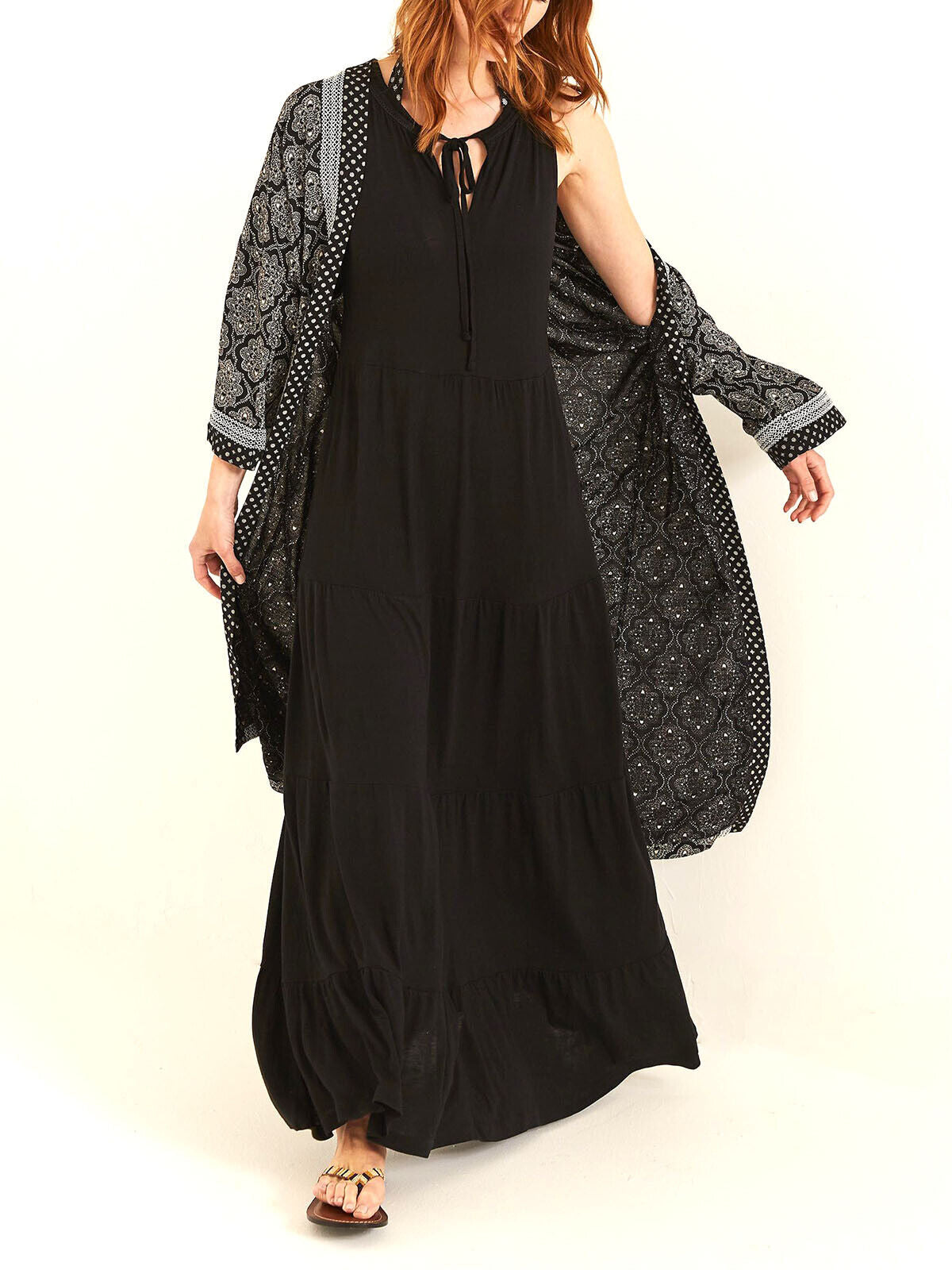 EX Fat Face Black Suri Jersey Maxi Dress in Sizes 10, 12, 14, 16 RRP £49.50