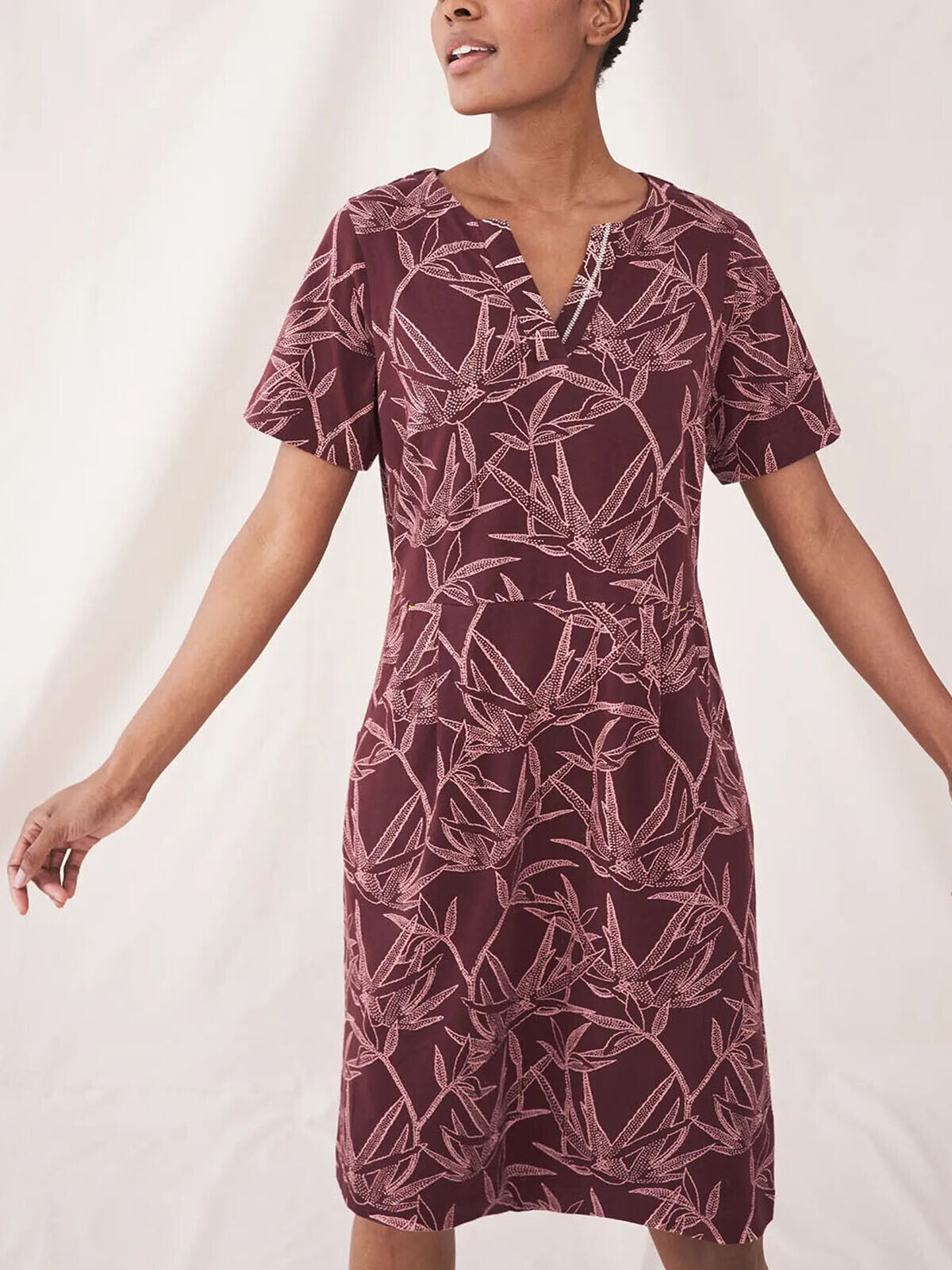 EX White Stuff Ruby Dress Brown in Sizes 8, 10, 12, 14, 16, 18, 20 RRP £55