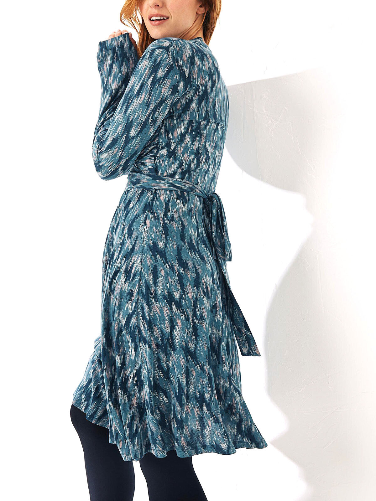 EX Fat Face Teal Delphine Ikat Jersey Dress Sizes 10R, 10L, 14L, 16R, 16L RRP£50
